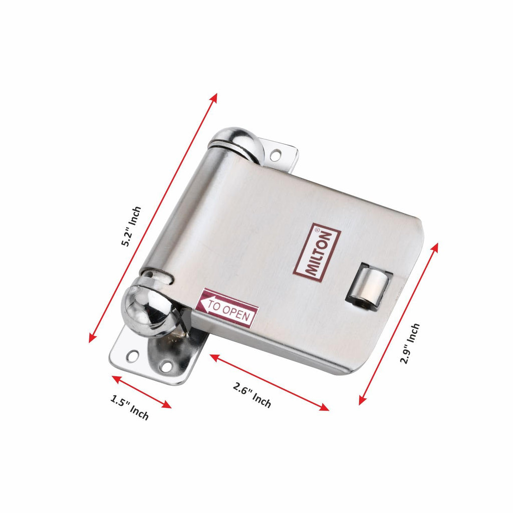 Milton SONET SS Concealed Door Closer, Automatic Self-Closing Mechanism with Installation Hardware