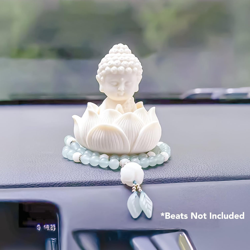 Ekhasa Nostrae Buddha with Lotus Show Pieces for Home Decor Living Room Decor Items | Cute Showpieces Gift Item for Decoration | Serene Center Table Tv Showcase Office Interior Statue Figurines