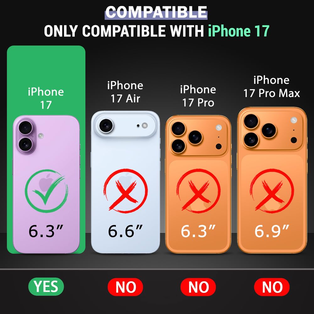 TheGiftKart Ultra-Hybrid Crystal Clear Back Case Cover for iPhone 17 | Shockproof Design | Hard Back Cover Case for iPhone 17 (PC & TPU, Transparent)