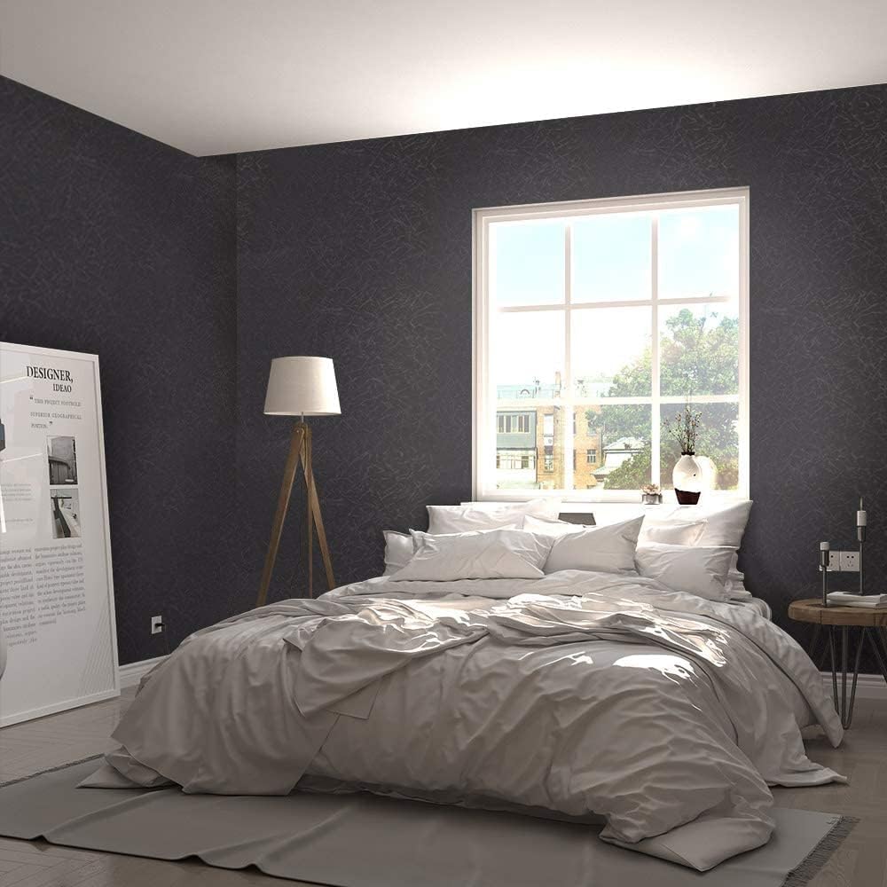 FOKRIM Black Resin Wallpaper for Wall Sticker for Home,Office 45.5x305cm Sticker Wallpaper Peel and Stick Hexagon Removable Self Adhesive Waterproof Wallpaper(Pack of 1)