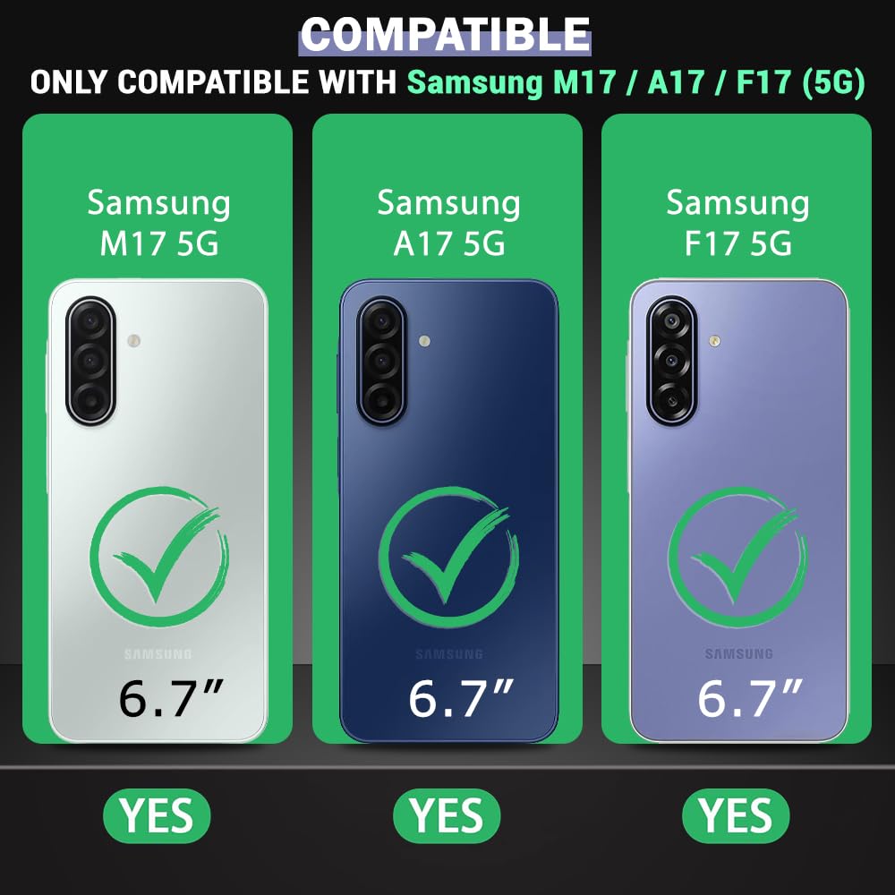 TheGiftKart Crystal Clear Back Cover Case for Samsung Galaxy M17 5G / A17 5G / F17 5G | Shock Proof 360° Protection | Hard Clear Back Case for Samsung M17 / A17 / F17 5G (PC & TPU, Transparent Bumper)