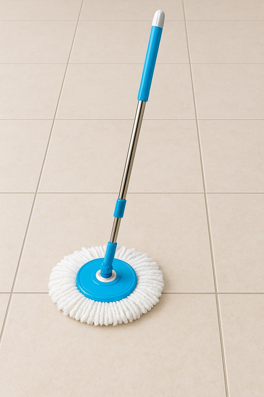 Professional Spin Mop 360 Degree Spin Mop with Stainless Steel Handle, Microfibre, Blue and White, Floor Cleaning with Bucket pocha Cloth for fioor Cleaning ||