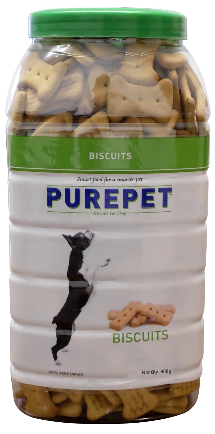 Purepet Dog Treats Biscuits for All Life Stages 800g Pack 100% Vegetable Flavour Active Behaviour Oral Health Training and Behaviour Healthy Immune System