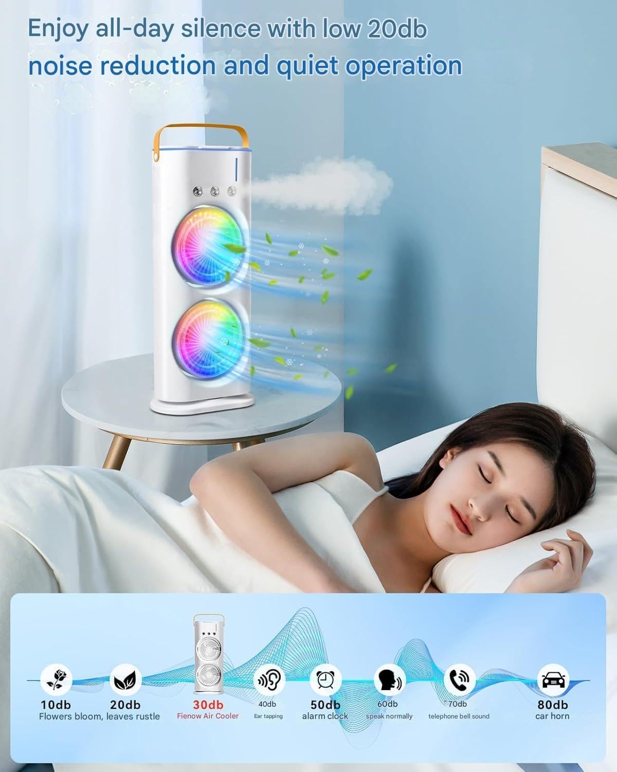 Mini Cooler For Double Ended Spray Fan Air Cooler Portable air CondItIoners For Home Office Arttic cooler 3 In 1 CndItIoner mini air Cooler Mini Cooler (M3)
