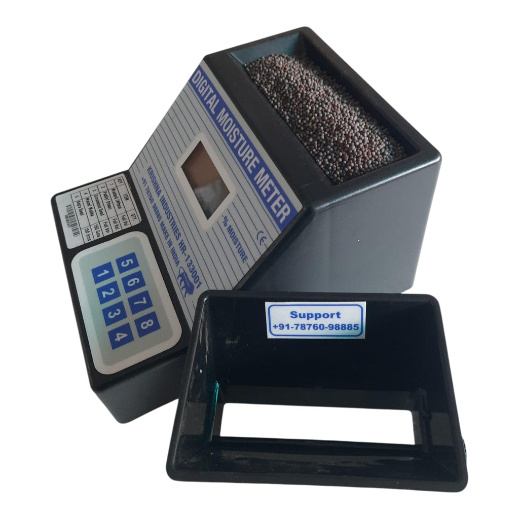 Digital Grain Moisture Meter for Mustard, Maize, Paddy, (Sarso, Makka, Dhaan) Bajra & Groundnut Seeds | Compact & Lightweight |Low Power Consumption | 3.5 Digit LCD Display | ISO Approved