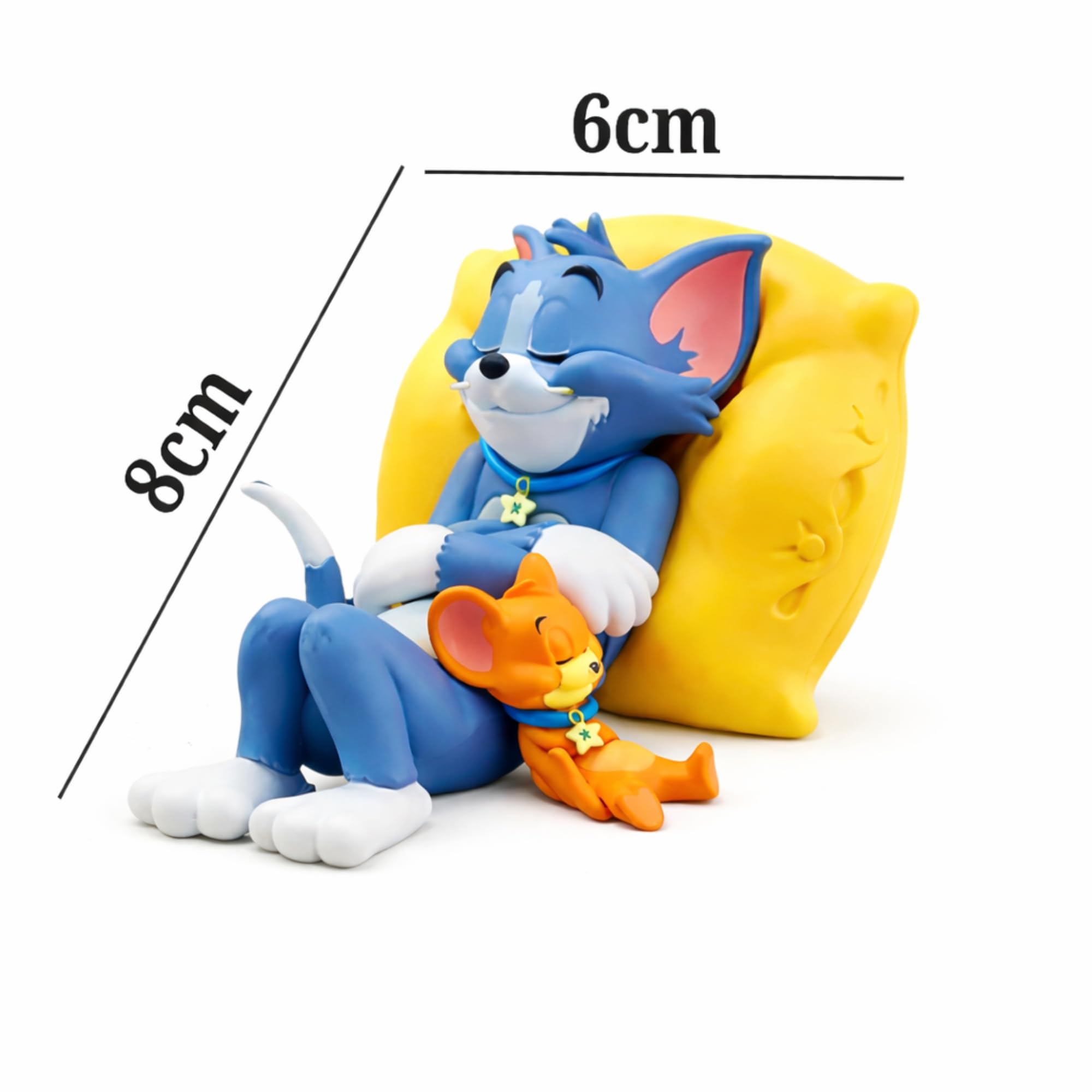 DETACHI Car Dashboard Toy Showpiece Cute Sleeping T and J Figurine Car Decoration Accessories, Interior Dashboard Decor, Tabletop & Desk Home Decorative Item, Perfect for Car Lovers