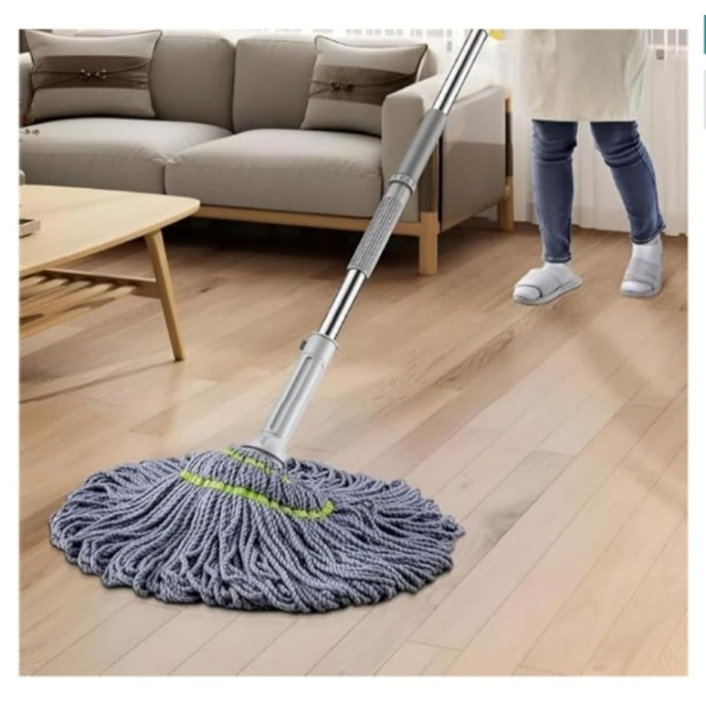 Premium Microfiber Floor Cleaning Mop | 360° Spin Twist Mop with Adjustable Handle | Super Absorbent Cotton Head for Wet & Dry Cleaning NN1NN