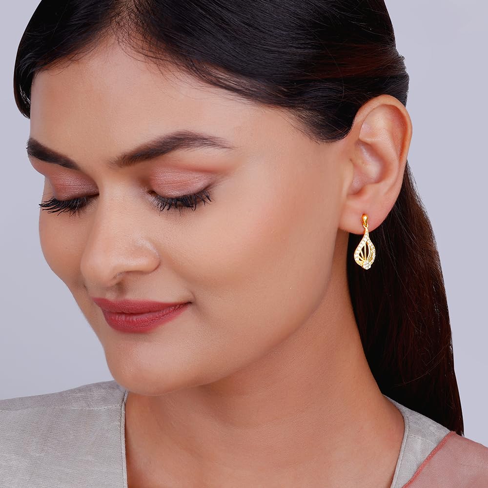 GIVA 925 Silver Golden Glint Earrings| Drops to Gift Women & Girls | With Certificate of Authenticity and 925 Stamp | 6 Months Warranty*