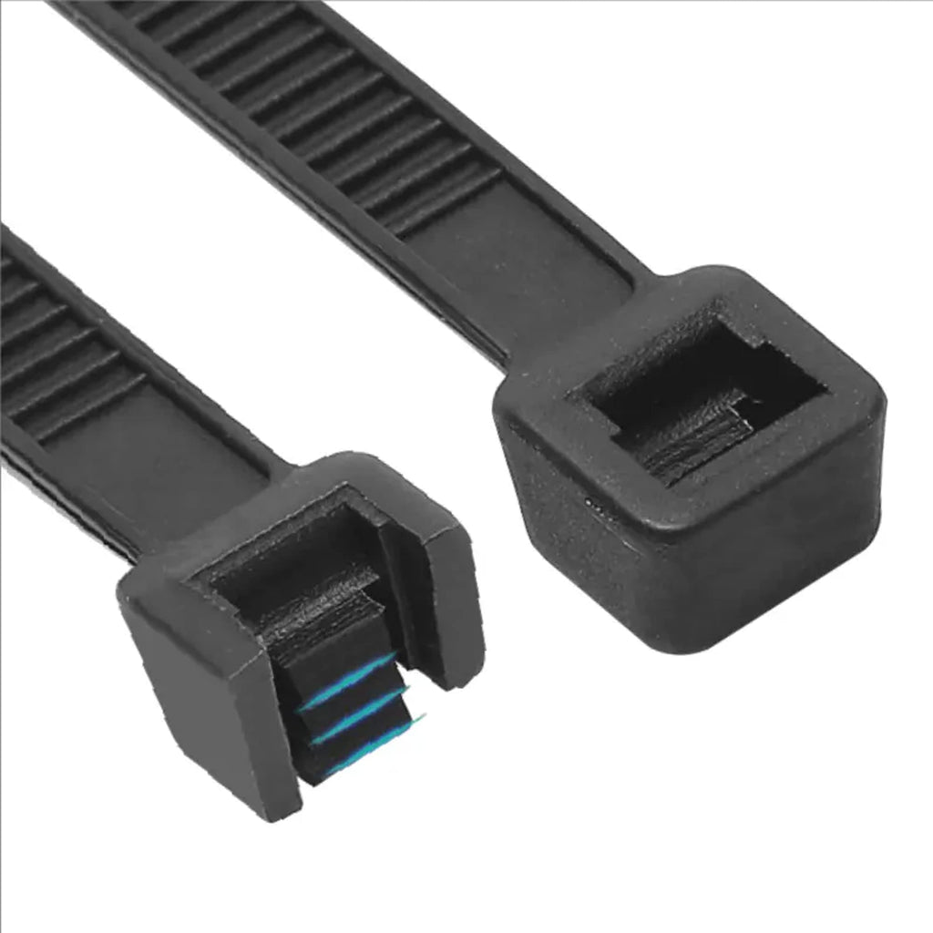 Hian 4-Inch Nylon Cable Ties (100-Pack) – Heavy-Duty, Self-Locking Plastic Straps for Indoor and Outdoor Use – Durable, Adjustable Cable Management Solution (100 mm x 2.5 mm, Black)