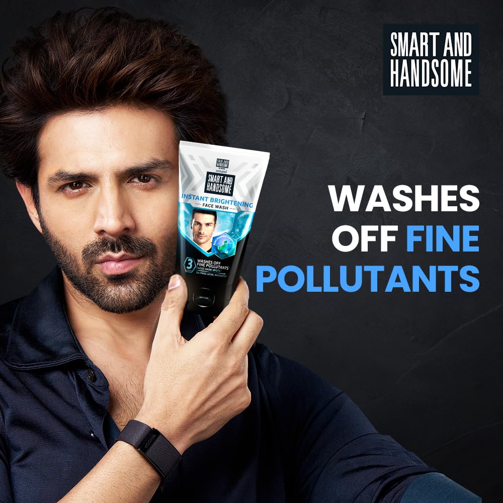 Smart And Handsome Face Wash, Instant Brightening, Instant Freshness, 150g