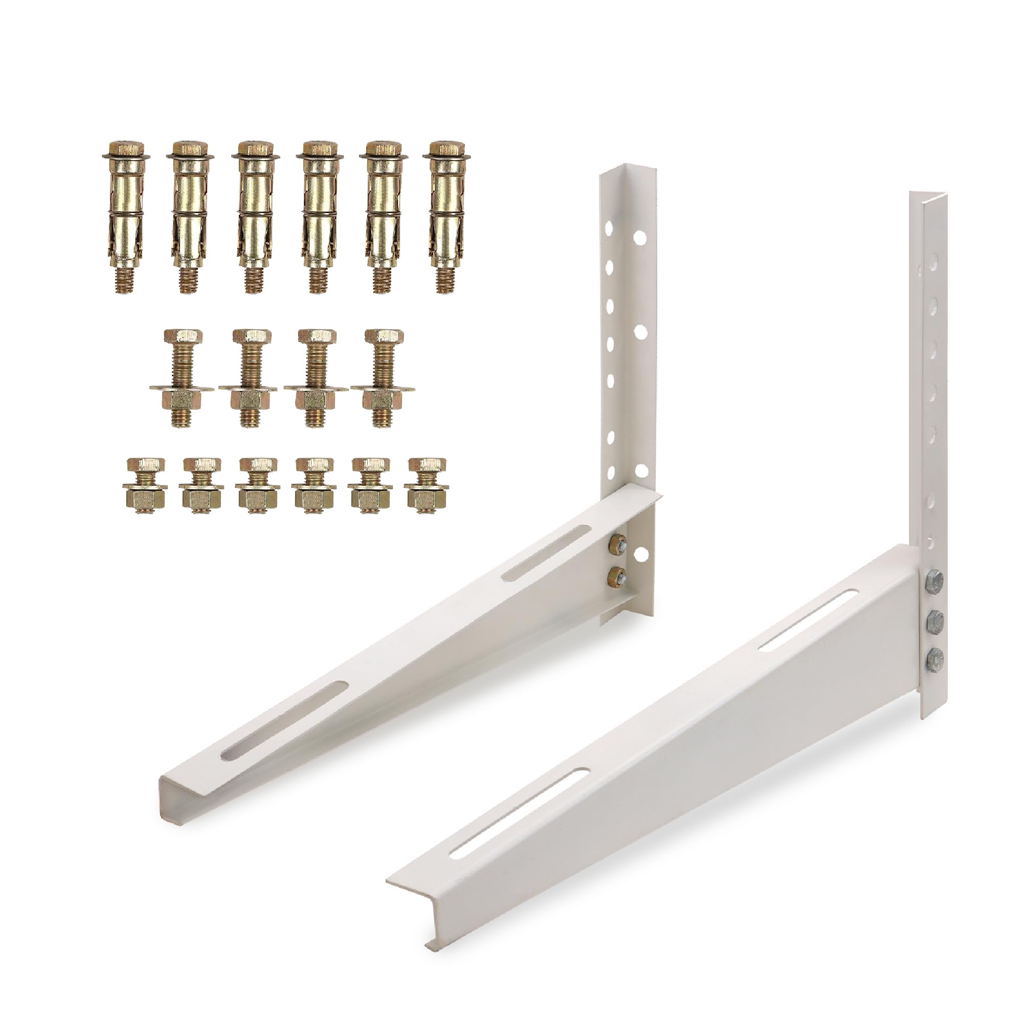 Robustt Heavy Duty AC stand | Rust Proof Iron Air Conditioner Outdoor Unit Mounting Bracket, Supports upto 200kg weight | Air Conditioner Stand Comes with Necessary Wall Fittings - Pack of 1