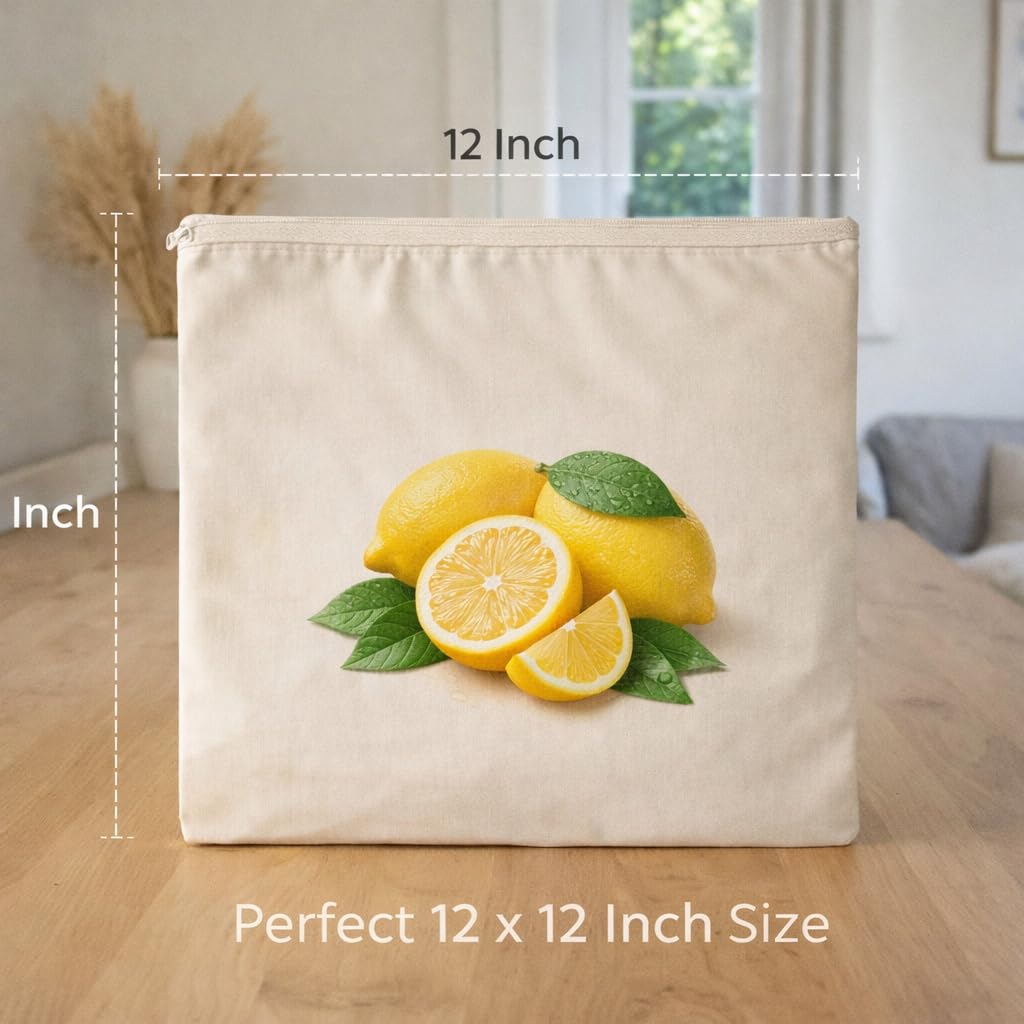 Preffers Reusable Cotton Vegetable Bag for Fridge | Washable & Breathable Ziplock bags for fridge | Plastic Free Storage Bags | 12x12 Inches | Pack of 10