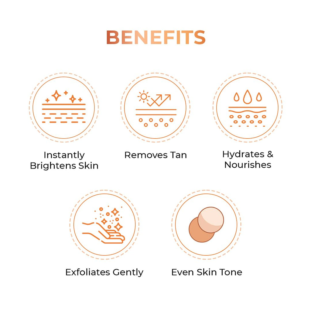 NICONI Tan Vanish Gluta-Kojic Skin Polish | Instant Tan Removal & Glow | Infused with Kojic Acid & Glutathione | Ideal for All Skin Types | Lightens Suntan | 180g
