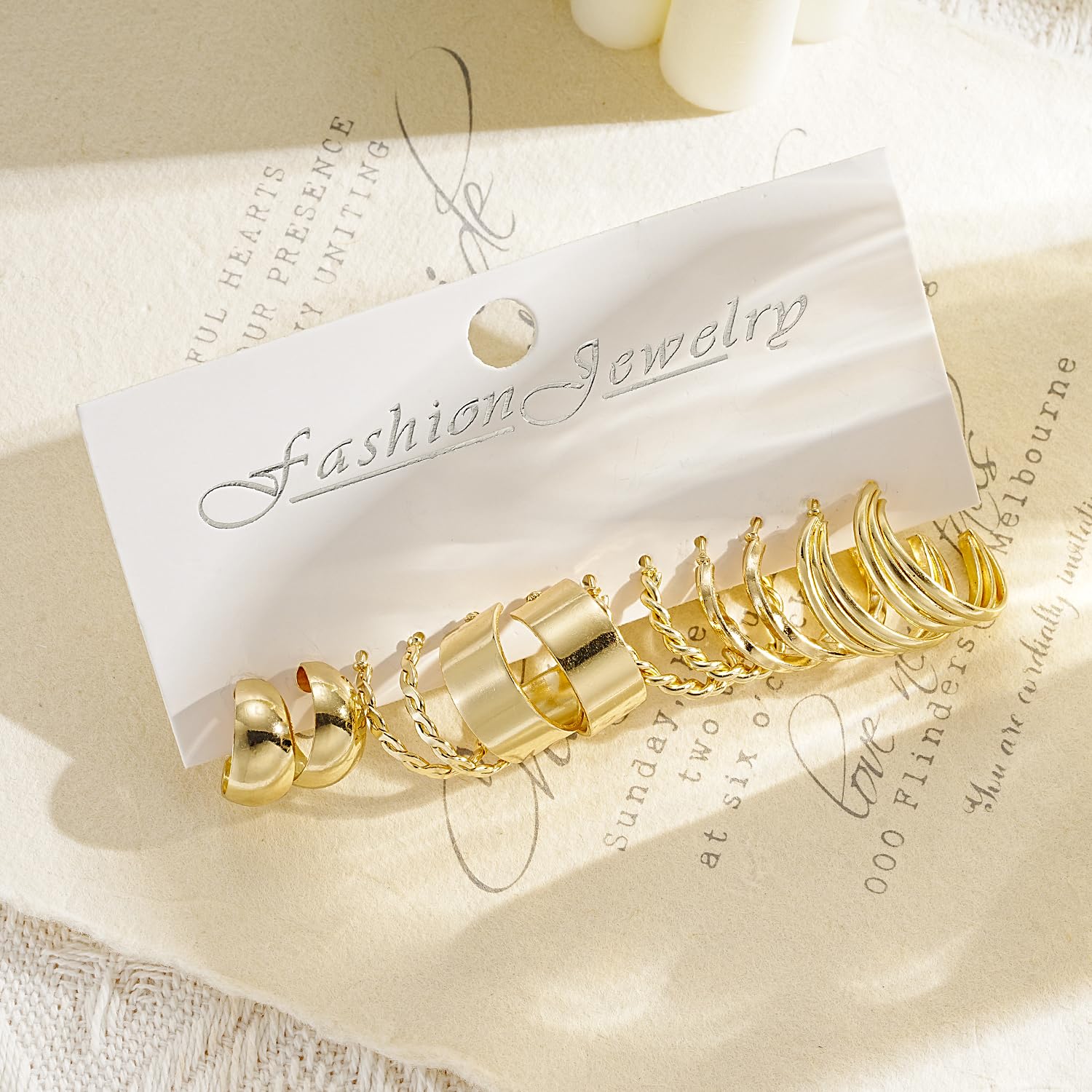 Shining Diva Fashion 6 Pairs Combo Set Latest Stylish Hoop Earrings for Women and Girls (15725er)