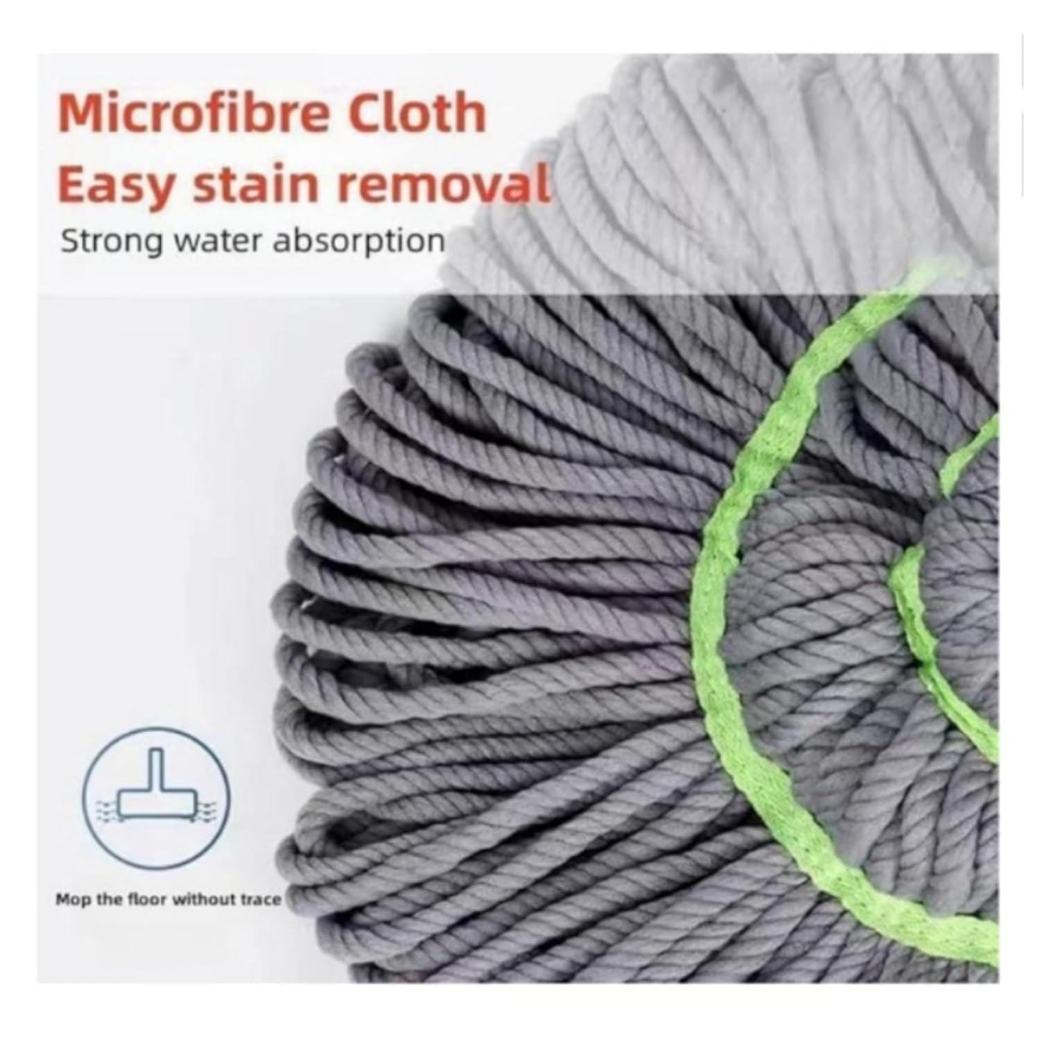 Premium Microfiber Floor Cleaning Mop | 360° Spin Twist Mop with Adjustable Handle | Super Absorbent Cotton Head for Wet & Dry Cleaning NN1NN