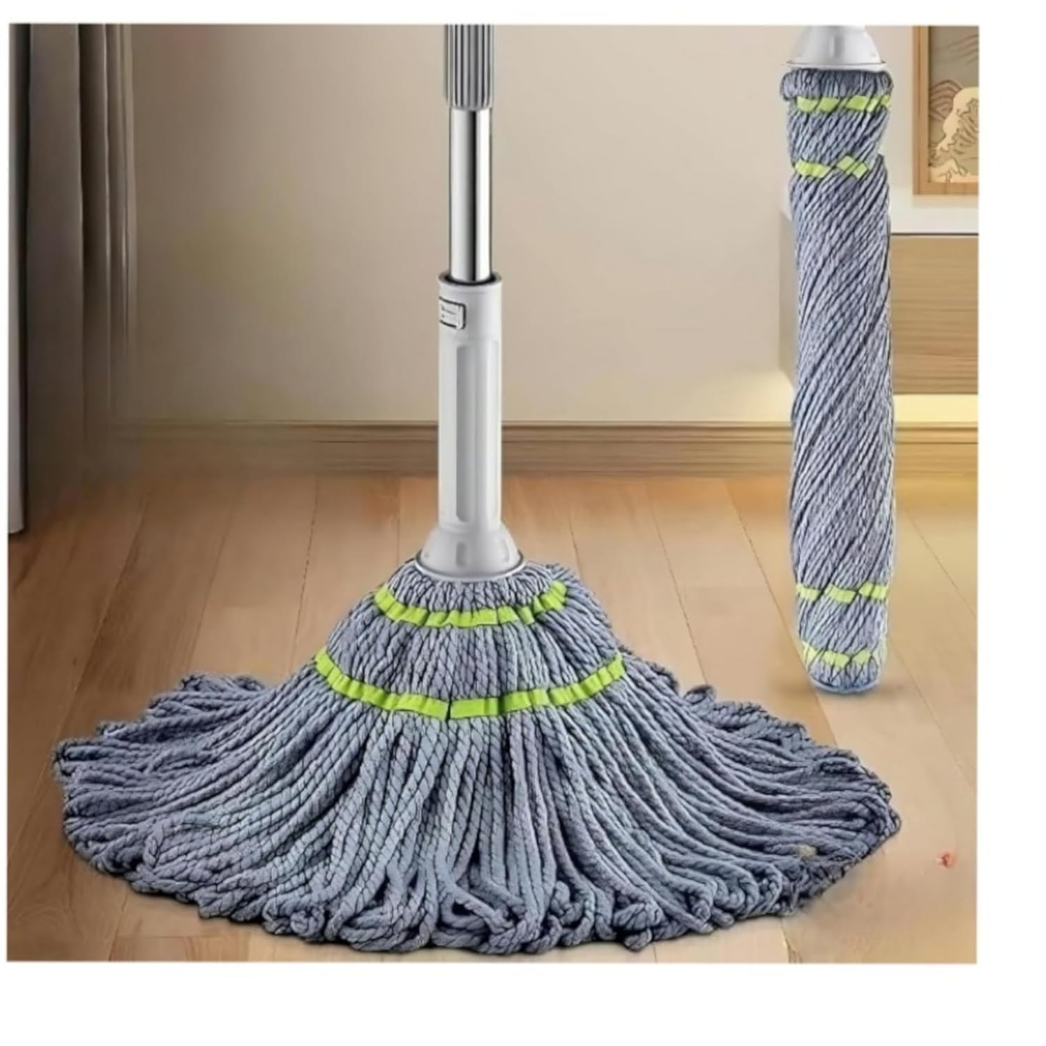 Premium Microfiber Floor Cleaning Mop | 360° Spin Twist Mop with Adjustable Handle | Super Absorbent Cotton Head for Wet & Dry Cleaning NN1NN