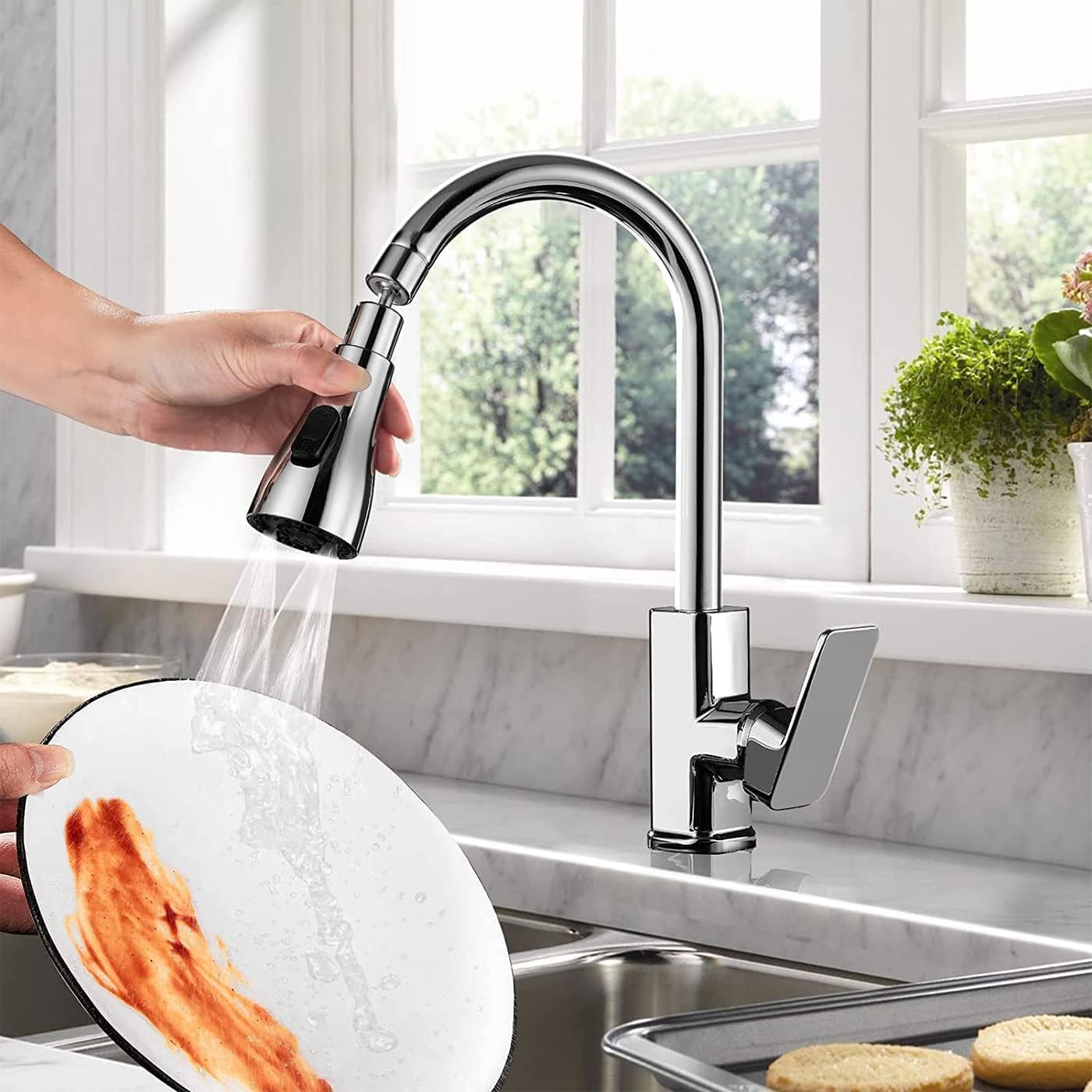 fediyo Tap Extender for Kitchen Sink, Flexible Faucet with Tap Extension for Convenient Use Upgrade Your Kitchen Sink with Flexible Tap for Easy Access (Sink Faucet)