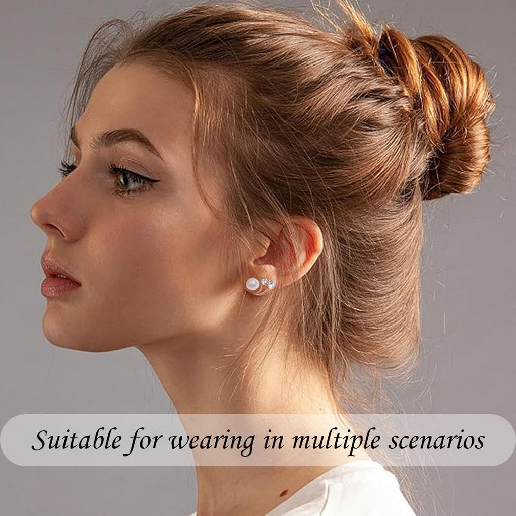 3 Pairs Earrings for Women Stylish, Korean Earrings for Girls Stylish, Pearl Earrings Set for Women, Elegant Dainty Studs, Perfect for Daily and Special Occasions