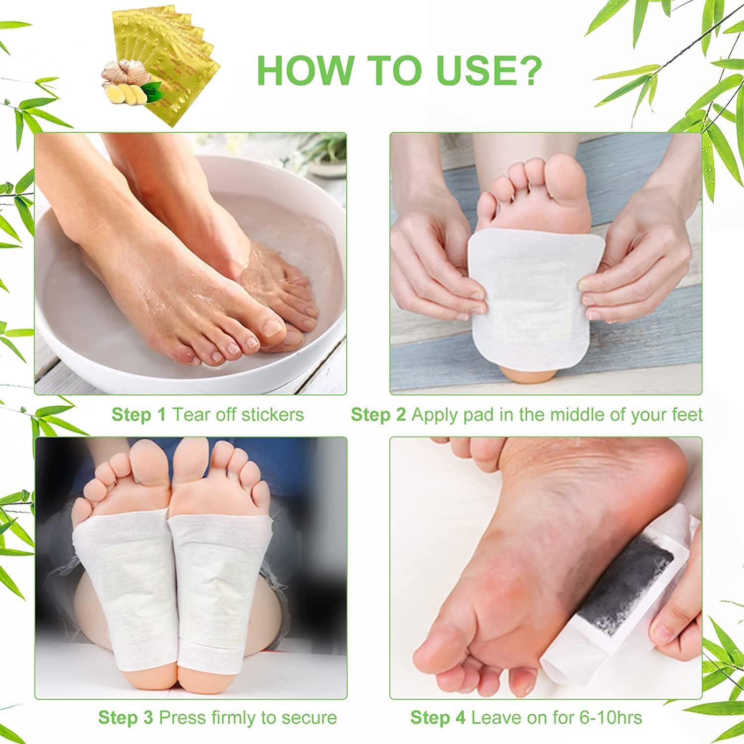 Detox Health Foot patches, Cleansing Toxin Remover Natural organic Foot Patch, Detoxification Stress Relief Sleep Patch, Pain Relief Detox pad, For Men & Women (PACK OF 50)