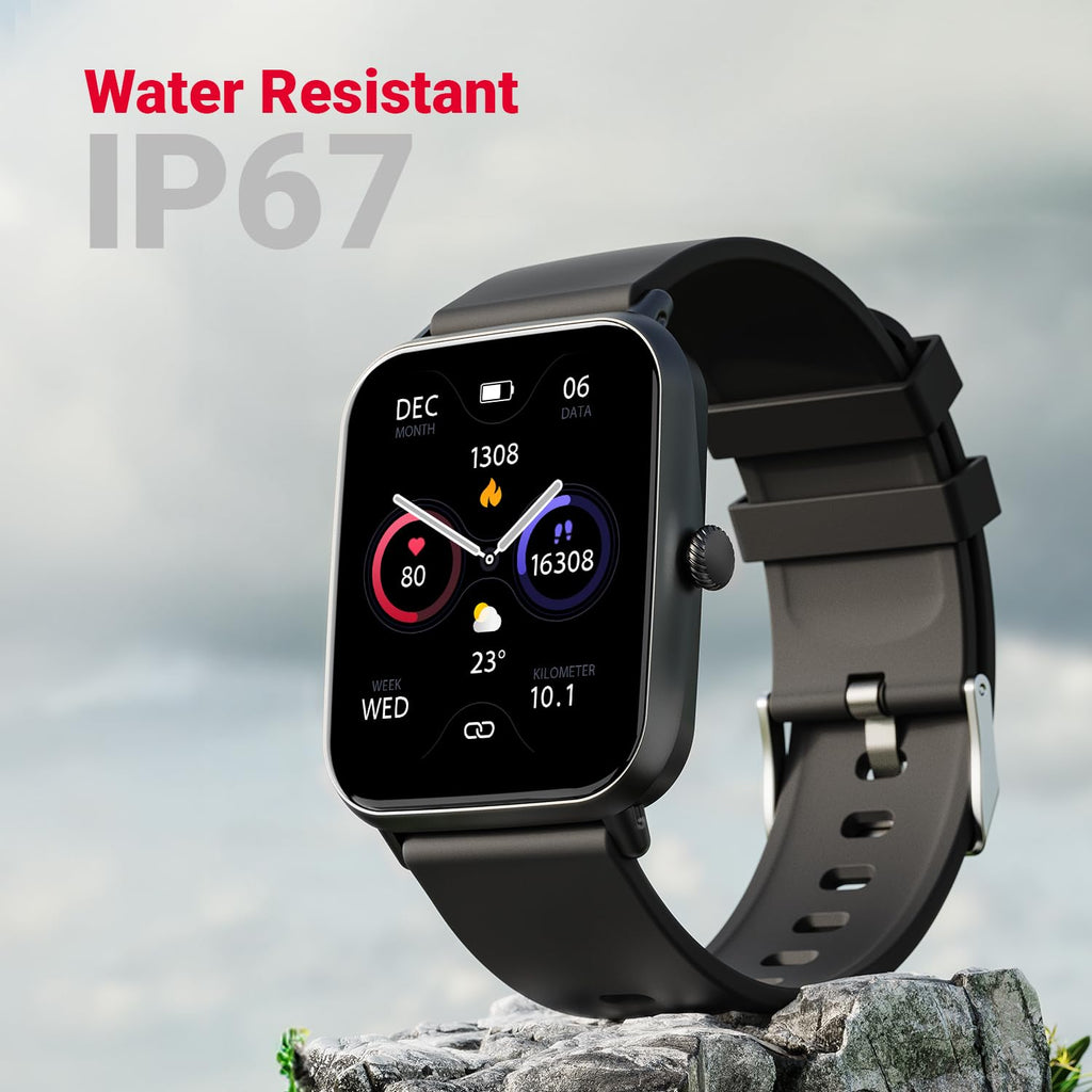Fire-Boltt Ninja Call Pro Plus Bluetooth Calling Smart Watch, 1.83″ HD Display, AI Voice Assistant, 120+ Sports Modes, IP67 Waterproof, SpO2 & Heart Rate Monitor Smartwatch for Men & Women - Black