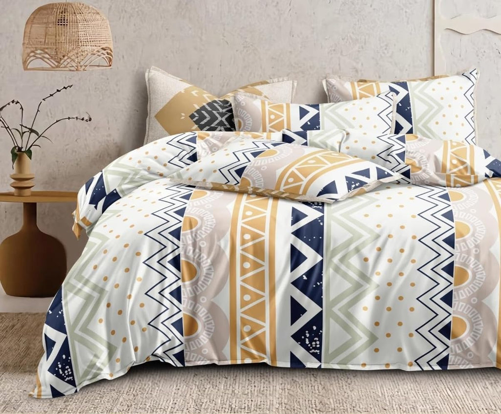 THE HOME STYLE Super Soft Glace Cotton King Size Printed Pillow Covers ll Pillow Cases ll Set of 2 Piece- 18"x 28" Inches (Abstract Mist)