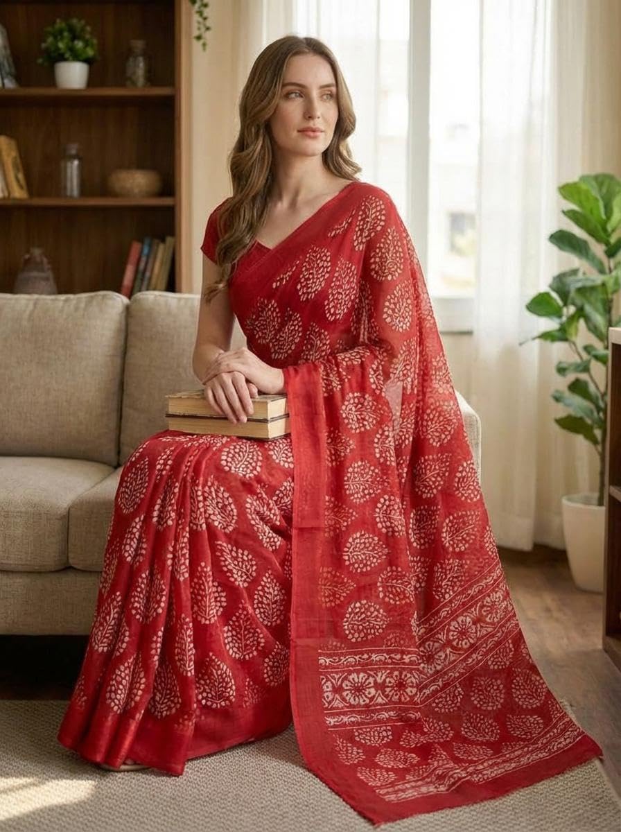 ANAND SAREES Printed Georgette Saree With Unstitched Blouse Piece -AI_LR_1878_2