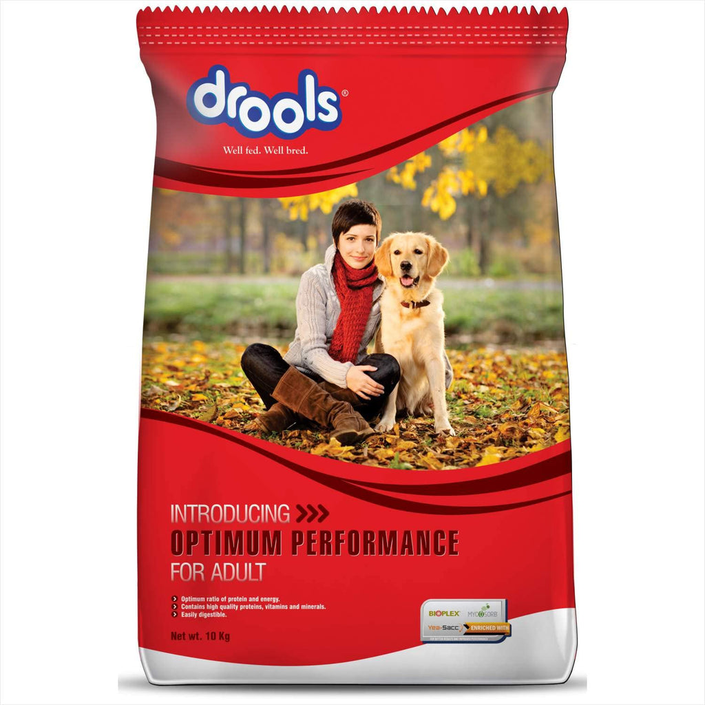 Drools Adult Dry Dog Food 10kg | Chicken Flavour | Optimum Protein & Energy Ratio | High-Grade Protein with Vitamins & Minerals | Easily Digestible for Optimum Performance