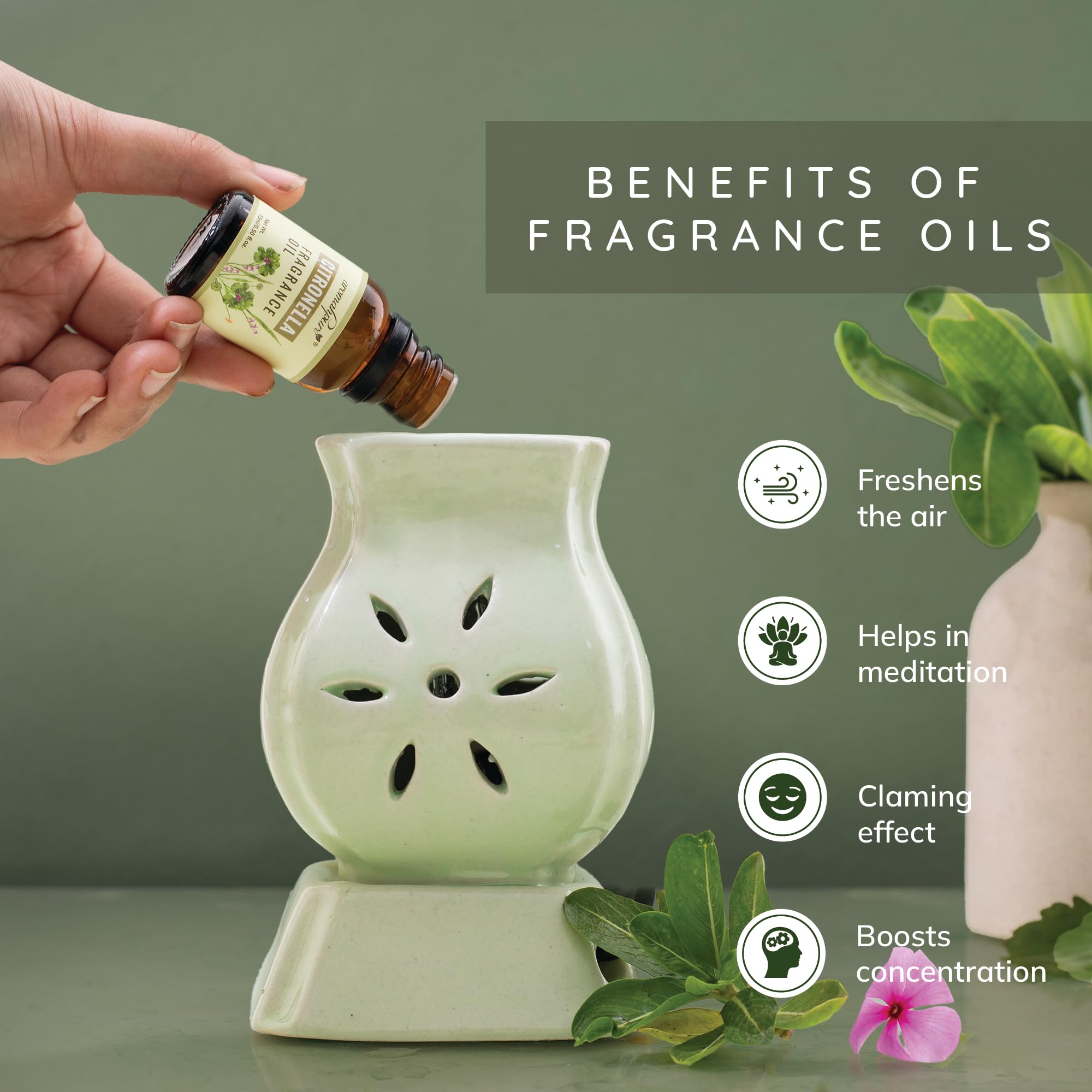 Aromahpure Fragrance Oil | 15 ml | Bergamot Aroma Oil for Home Fragrance | Best for Aromatherapy | Helps in Meditation | Used in Diffusers, Candles, Air Fresheners, Soap, IFRA Certified