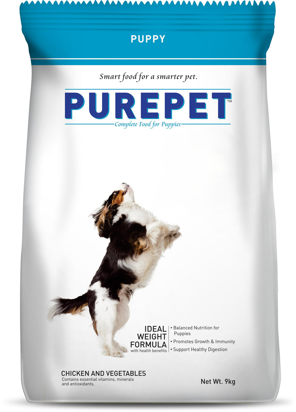 Purepet Puppy Dry Dog Food 9kg | Chicken & Vegetable Flavour | Promotes Health & Vitality | Immune Support | Healthy Digestion | Nutrient Rich