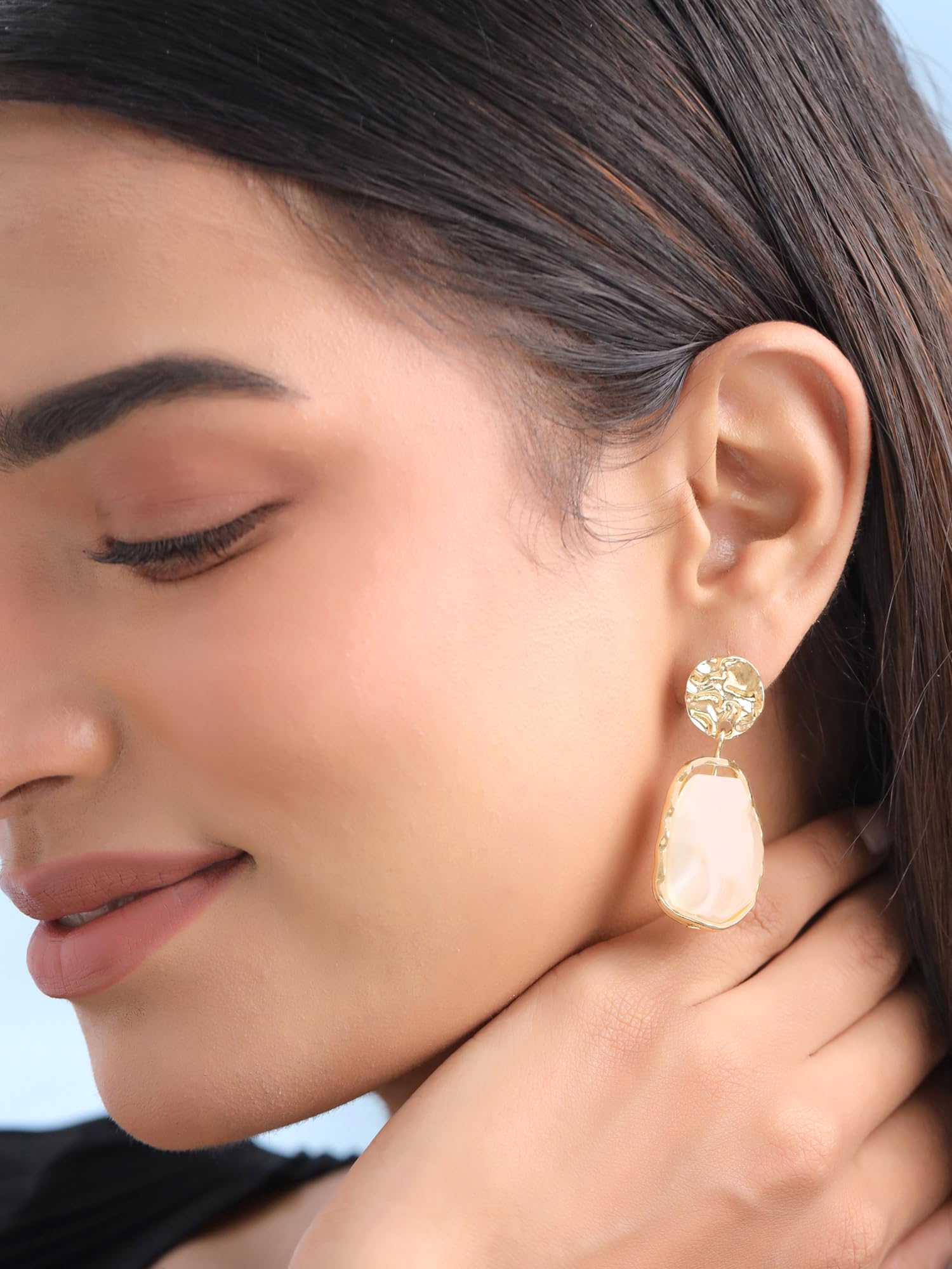 Yellow Chimes Earrings for Women and Girls Stone Drop | Gold Tone Stone Studded Drop Earrings | Birthday Gift for girls and women Anniversary Gift for Wife