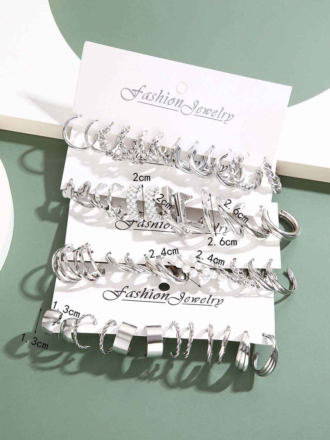 Shining Diva Fashion 24 Pairs Combo Set Latest Stylish Hoop Earrings for Women and Girls (15617er)
