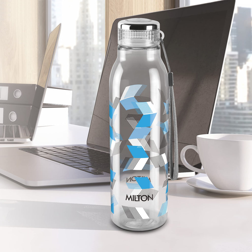 MILTON Helix 1000 Pet Water Bottle 1 Litre Each BPA Free, Leak Proof, Office Bottle Home Kitchen Travel Bottle, Set of 4, Assorted