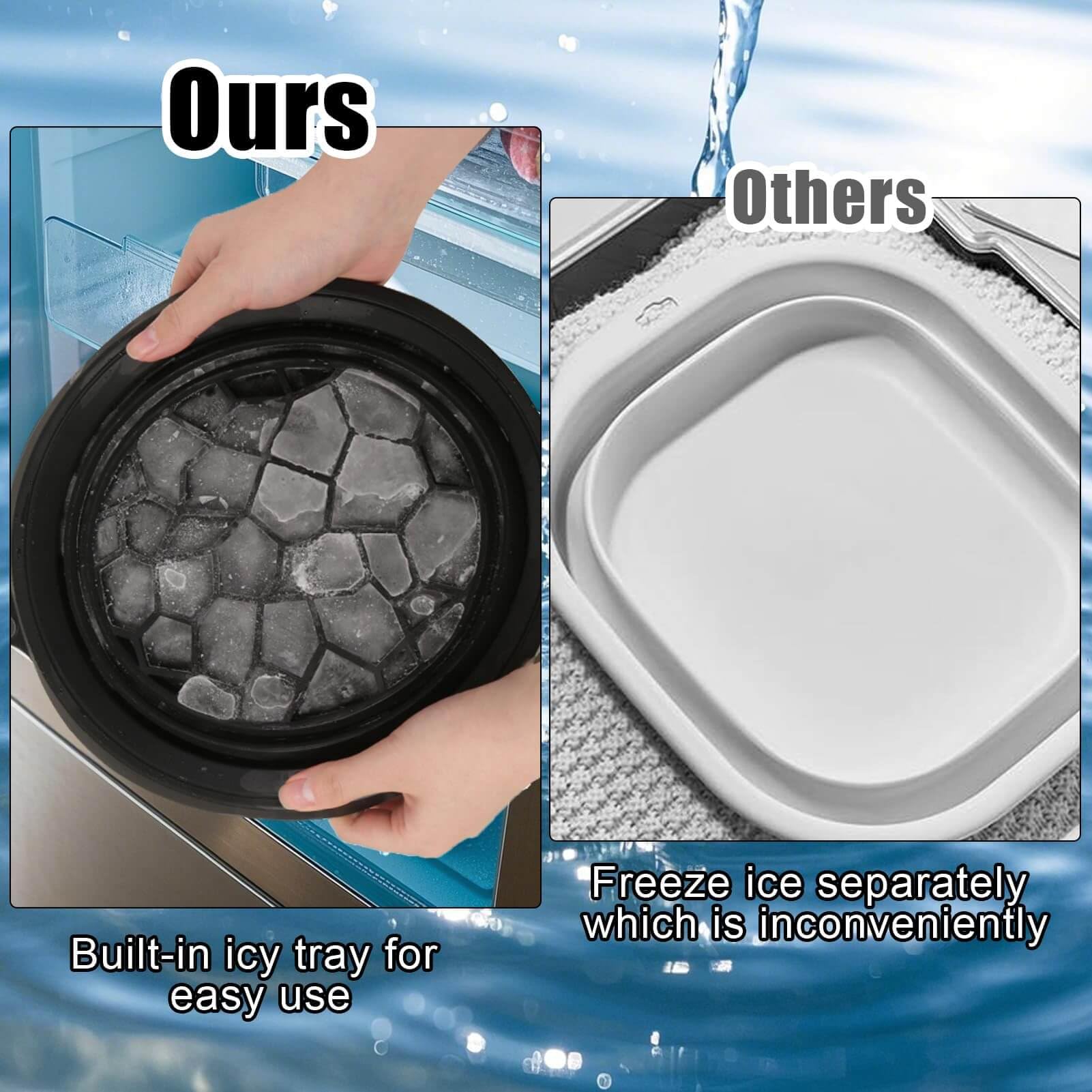 GRAYSON Face Ice Bowl | Ice Cube Tray For Face Dip | Ice Dunk Bowl For Face with Built-In Icetray, Collapsible Silicone Facial Ice Bath Bowl for Cold Plunge Therapy, Skin Tightening & Acne Relief