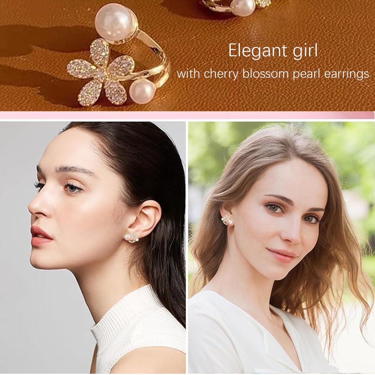 3 Pairs Earrings for Women Stylish, Korean Earrings for Girls Stylish, Pearl Earrings Set for Women, Elegant Dainty Studs, Perfect for Daily and Special Occasions