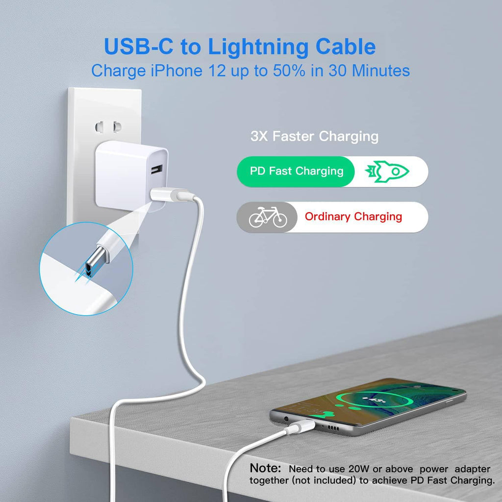 APFEN® 27W Type C to Lightning Fast Charging Cable With High-Speed Data Transfer Compatible with iPhone 14/14 Pro/ 14 Pro Max/ 13/13 Pro/ 13 ProMax/ 12/11/XR/XS/X/8 S