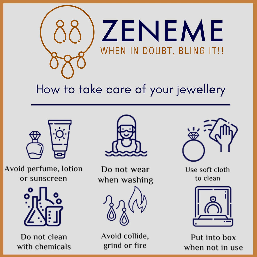 ZENEME Traditional Brass 18 K Gold Plated Wedding Jewellery Bahubali Inspired Long Chain Jhumki Earrings for Women and Girl (Design 4)