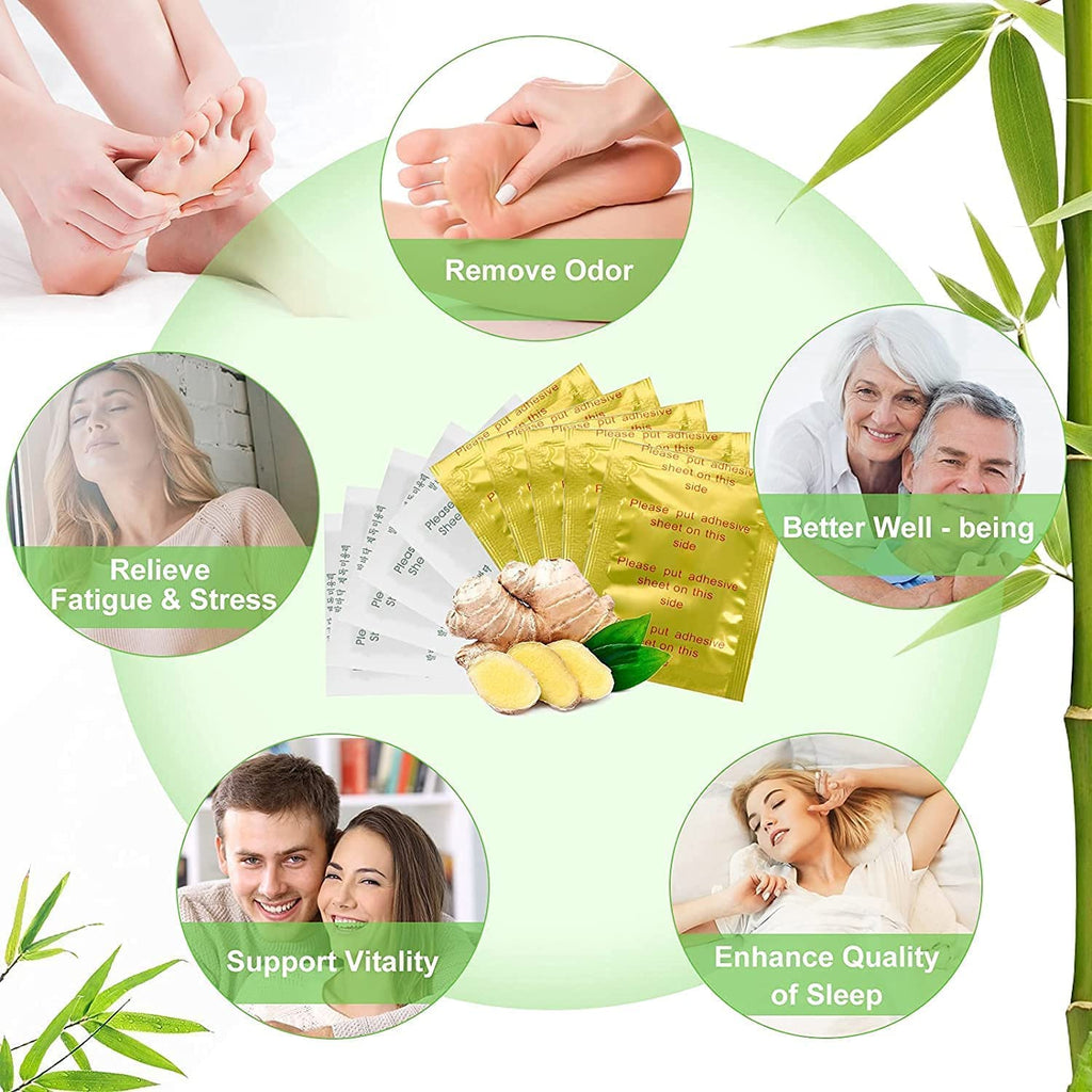SWAMINE Detox Foot Patches Pain Relief Detox Patch Cleansing Toxin Remover Foot Pads Detoxify Stress Relief Sleep Patch For Detoxification For Men And Women (100 Patches)