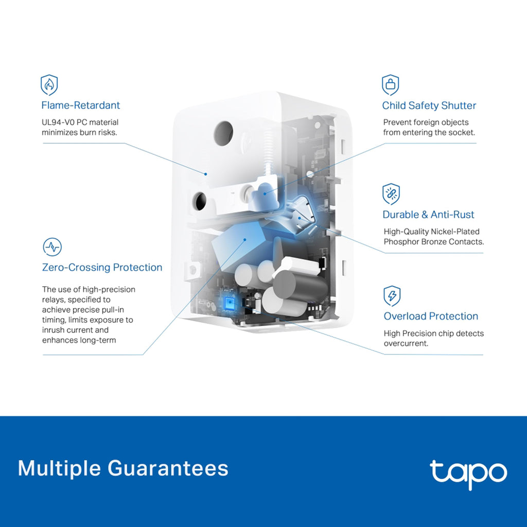 Tapo P116M 6A Mini Wi-Fi Smart Plug, Energy Monitoring & 4-Way Safety Protection | Compatible with Alexa, Google Home, Apple Home, Samsung SmartThings via Matter | Ideal for Small Appliances