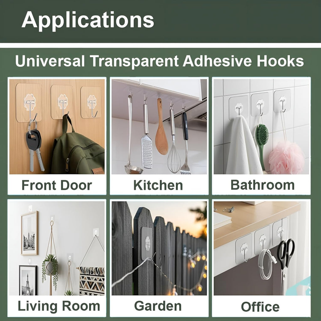 DALUCI Self Adhesive Wall Hooks (Pack of 5) – Heavy Duty Nail-Free Hooks for Wall Heavy Items | Photo Frame Hooks Without Drilling | Strong Sticky Hook for Frames, Clocks & Keys (Photo Frame Hook, 5)