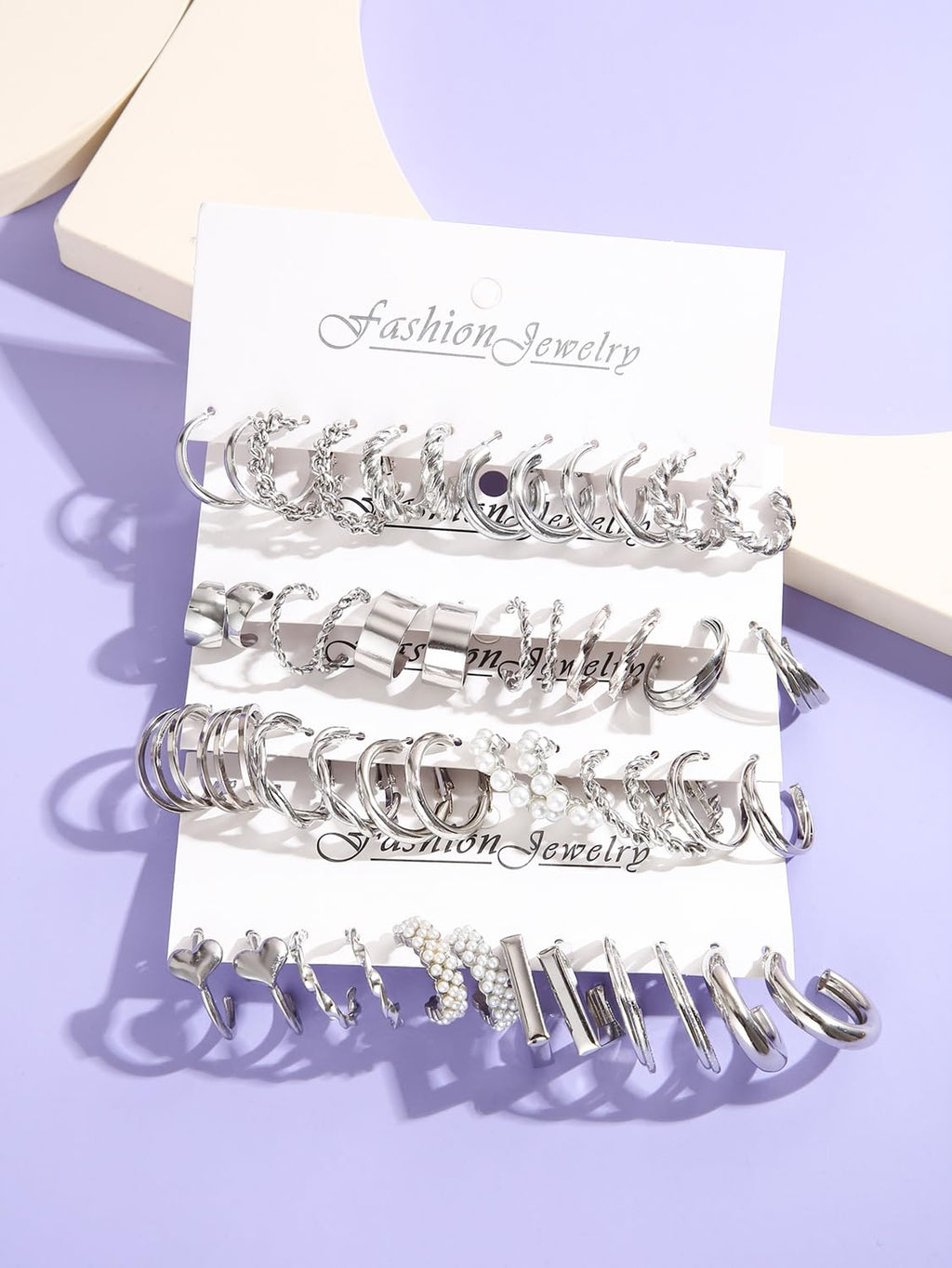 Shining Diva Fashion 24 Pairs Combo Set Latest Stylish Hoop Earrings for Women and Girls (15617er)