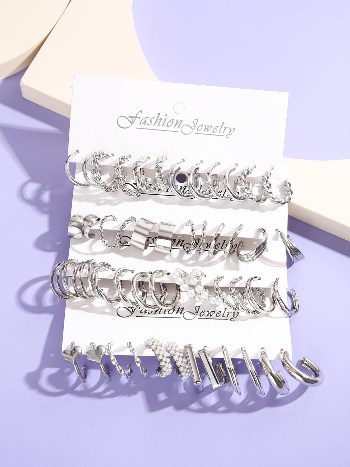 Shining Diva Fashion 24 Pairs Combo Set Latest Stylish Hoop Earrings for Women and Girls (15617er)
