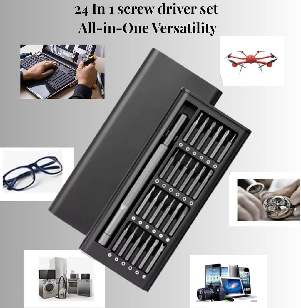 SP Electron 24 In1 Mini Precision Screwdriver Set with Magnetic Head and Steel Bits for Phone, Tablet, PC, TV, Monitor and Multiple Repair Tool Kit