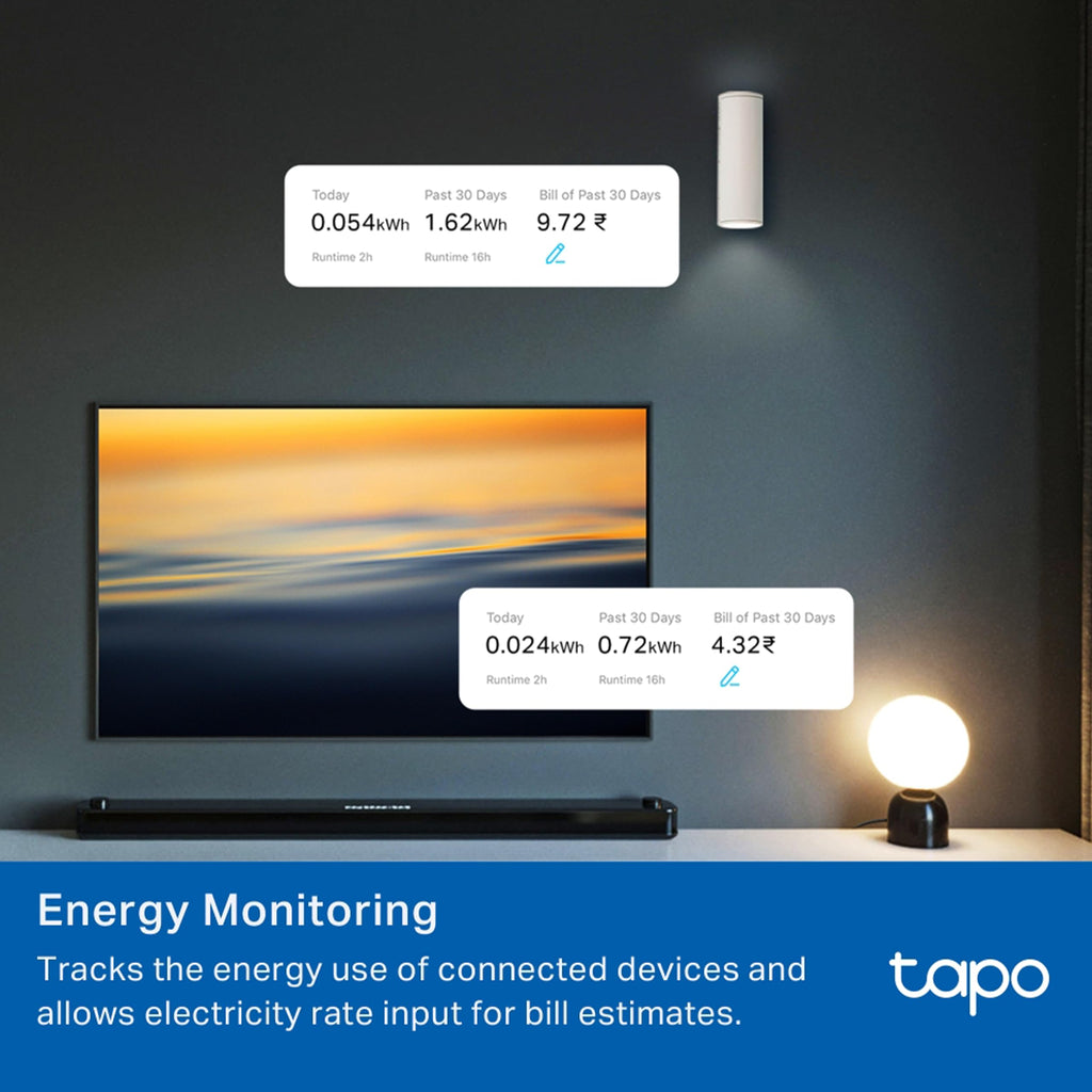Tapo P116M 6A Mini Wi-Fi Smart Plug, Energy Monitoring & 4-Way Safety Protection | Compatible with Alexa, Google Home, Apple Home, Samsung SmartThings via Matter | Ideal for Small Appliances