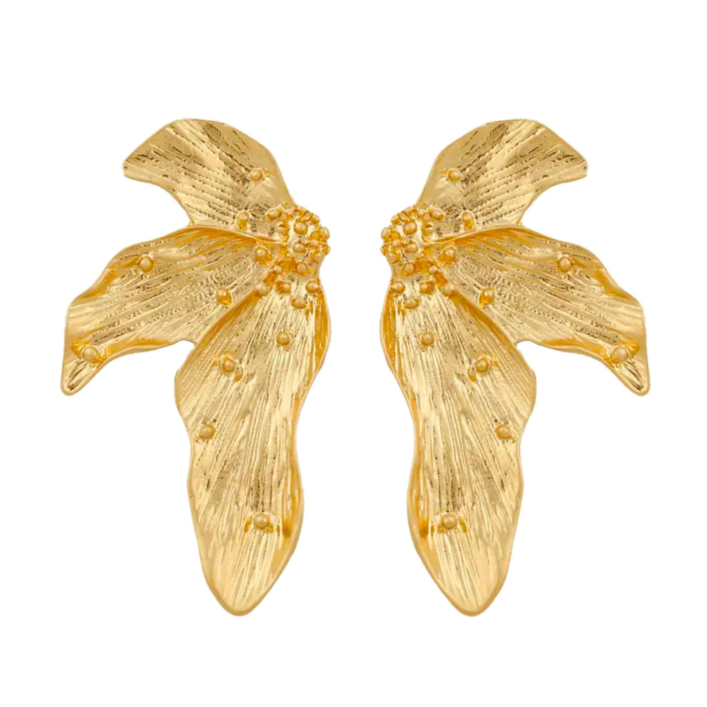 Salve Chic Coquette Floral Earrings for Women | Valentine's Gift for Girlfriend | Bohemian Jewellery Hanging Earrings for Girls Stylish | Gift for Girlfriend Gold Ear Rings for Women Stylish Aesthetic Jewellery Korean Flower Danglers