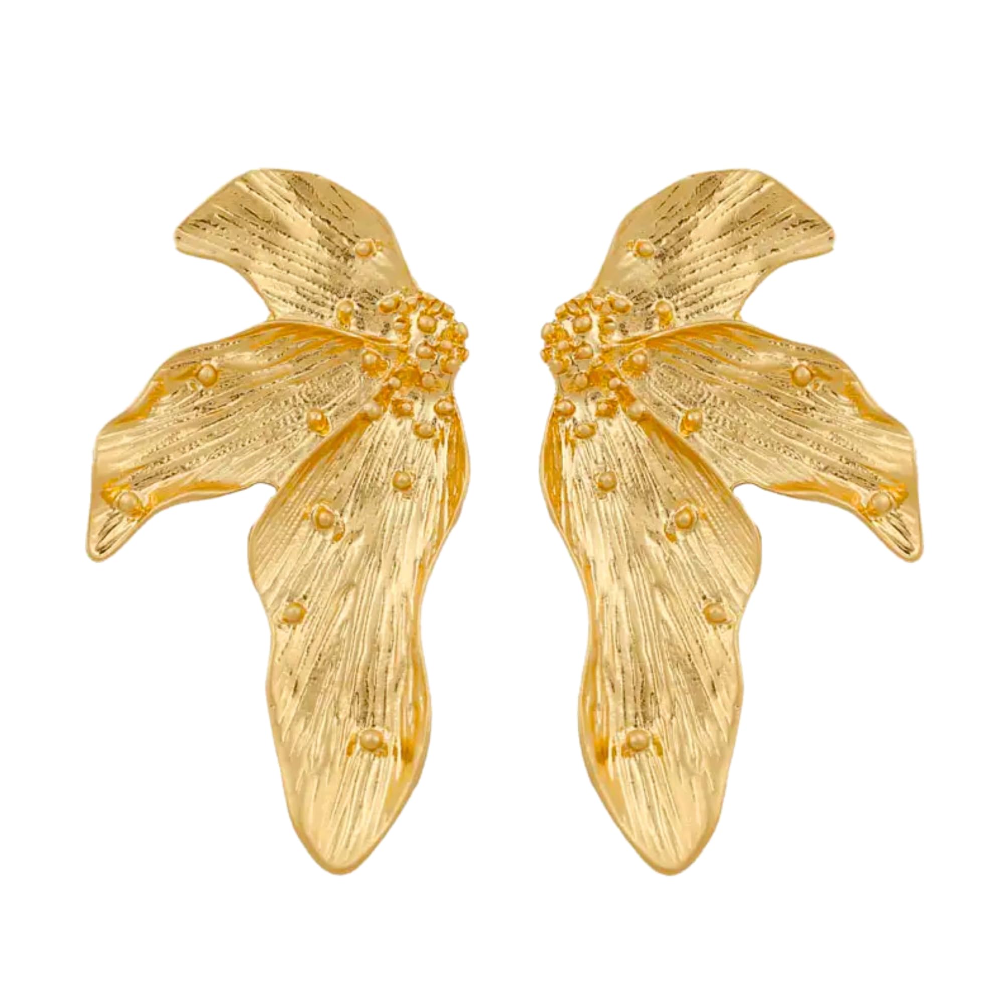 Salve Chic Coquette Floral Earrings for Women | Valentine's Gift for Girlfriend | Bohemian Jewellery Hanging Earrings for Girls Stylish | Gift for Girlfriend Gold Ear Rings for Women Stylish Aesthetic Jewellery Korean Flower Danglers