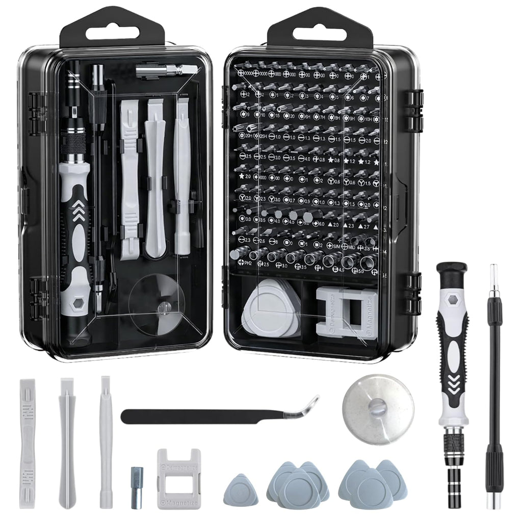 Dyazo 115-in-1 Precision Screwdriver Set | Professional Magnetic Wrench Bits Repair Tool Kit with Portable Case for Electronics, Mobile, Laptop, PC, Watch, Game Console & DIY Household Repairs (Black)