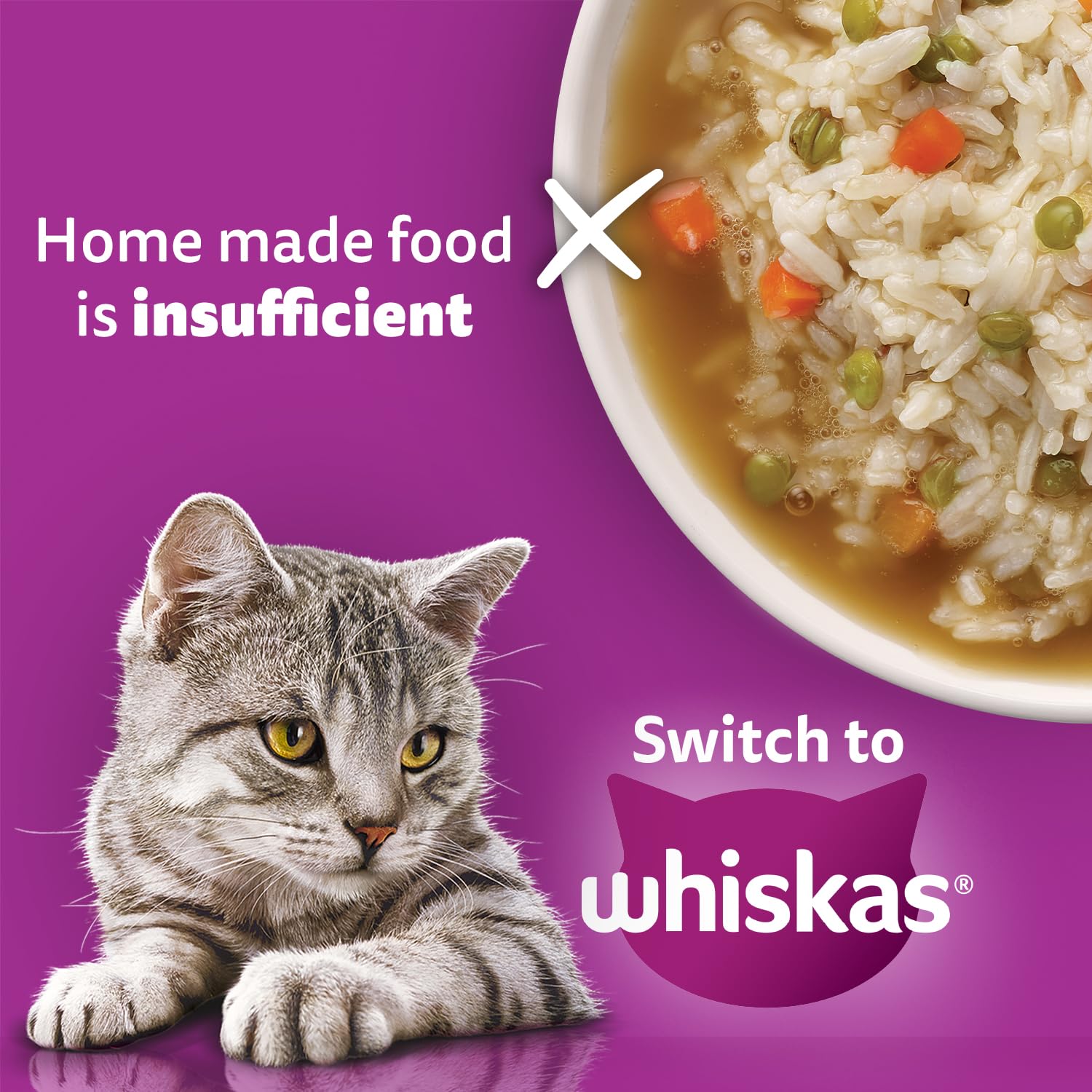 Whiskas Adult (1+ Years) Dry Cat Food, Ocean Fish Flavour, 3 kg, Contains 41 Essential Nutrients, Complete & Balanced Nutrition for Adult Cats