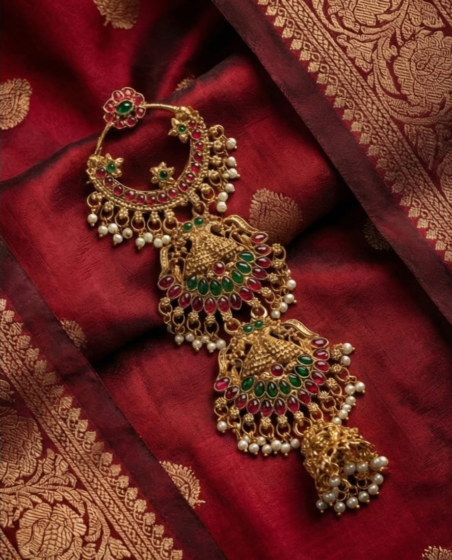 Diksha Collection Lakshmi Hair Pins Gold Plated Laxmi Design Bridal Jadai Billai Wedding Hair Braid Accessories Hair Choti South Indian Traditional Hairpins Bridal Bharatanatyam Hair Accessories Pack of 1 for Girls/women | Jada Billai Lakshami Choti