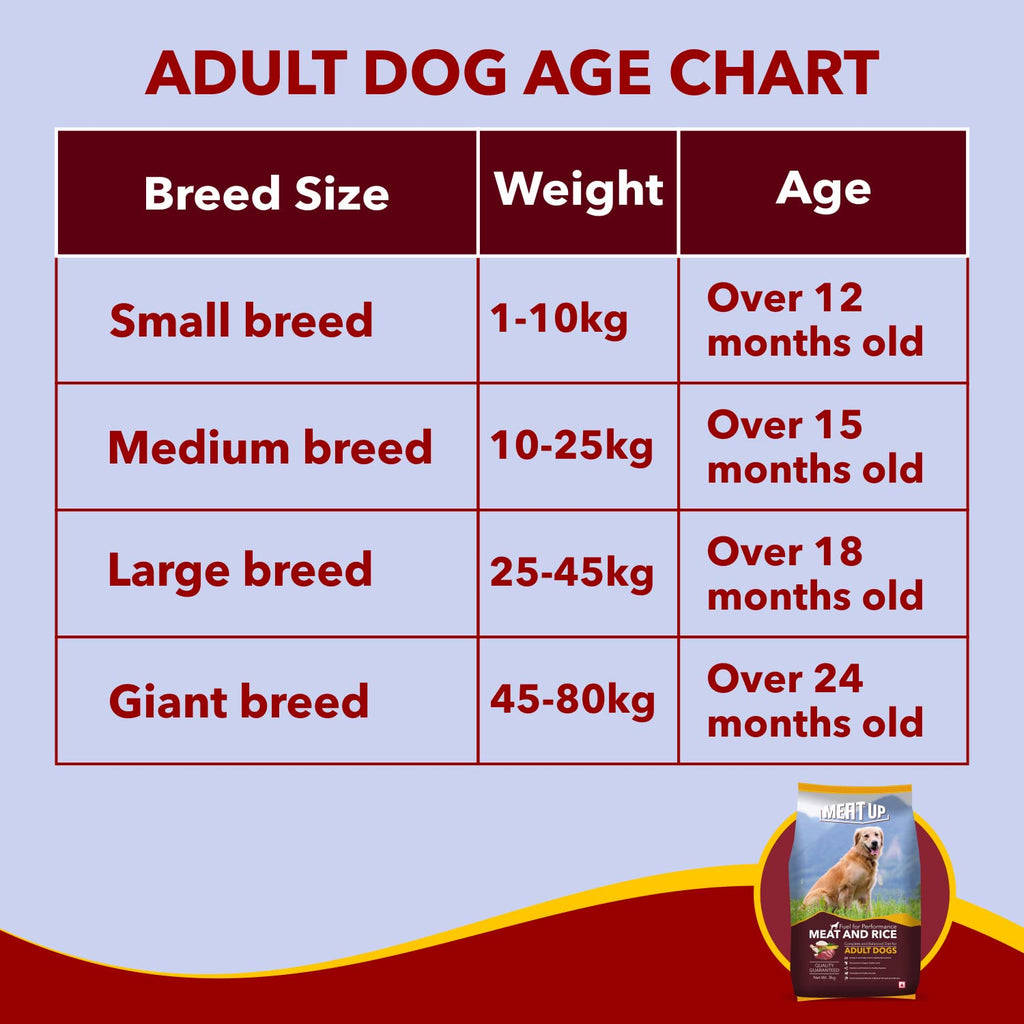 Meat Up Adult Dry Dog Food 20kg (10kg + 10kg) | Meat & Rice Flavor | Supports Healthy Skin & Coat | Enriched with Antioxidants, Vitamins and Minerals