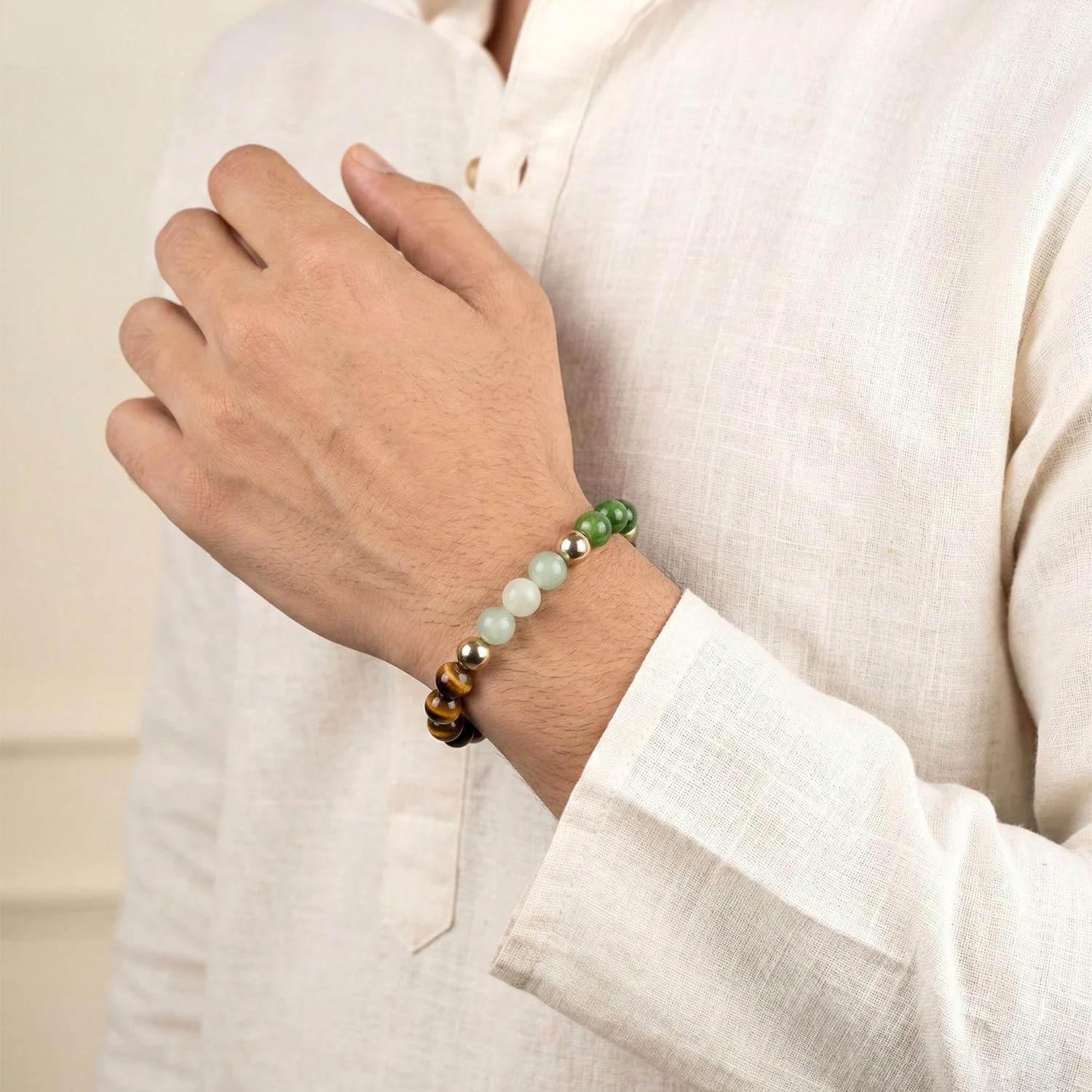 Astrotalk Dhan Yog Bracelet | Attracts Wealth & Financial Prosperity | Pyrite, Citrine, & Aventurine | Astrology Dhanyog Bracelet for Men & Women | Certificate of Authenticity